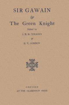 Cover of Sir Gawain and the Green Knight (edited with E.V. Gordon), 1925 First Edition