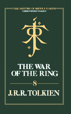 Cover of The War of the Ring, 1990 Hardback Edition