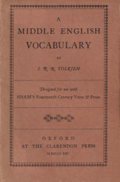 Cover of A Middle English Vocabulary, 1922 Edition (First Edition)