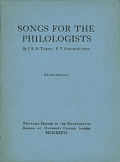 Cover of Songs for the Philologists, 1936 Edition (First Edition)