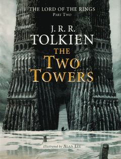 Cover of The Two Towers, 2002 Reset Illustrated Edition (Alan Lee)
